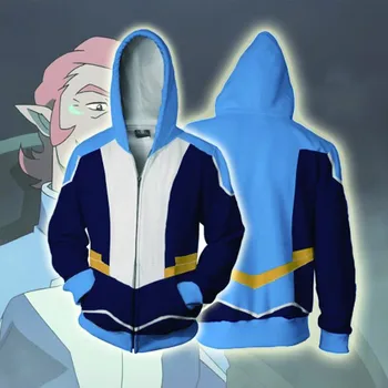 

Voltron: Defender of the Universe Lance Cosplay Costumes Voltron Coran Hoodies 3D printed zip-up hoodies for men and women