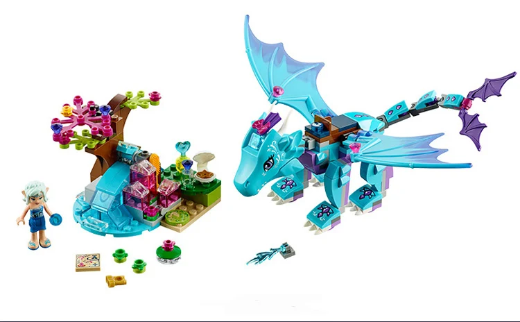 Новые сказочные эльфы водного дракона Приключения 10500 строительные блоки Совместимые друзья 41172 набор детские игрушки подарок на день