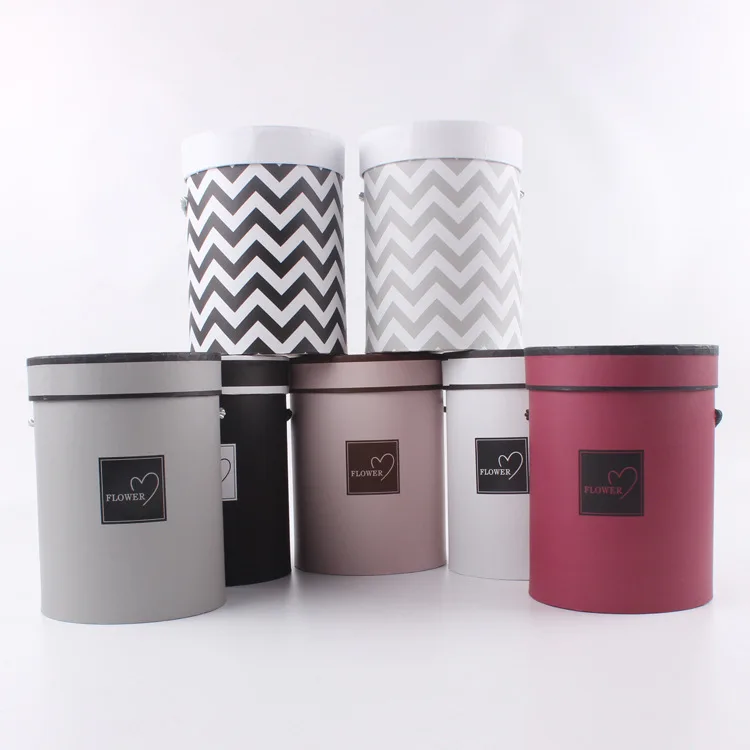 Стиль держать Хуа Тонг цветочное ведро небольшой цветочный горшок круг Подарочная коробка mei gui hua he цветочный упаковочный материал