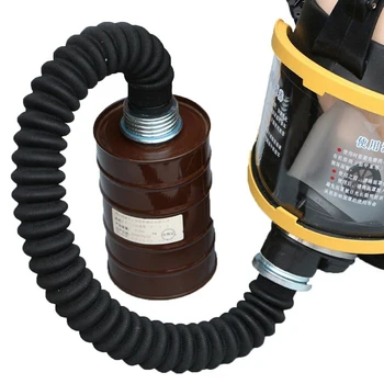 

Gas Mask Hose Protection Filter Canister Practical Durable Portable Replacement Stretchable Respirator Thread Connector Rubber