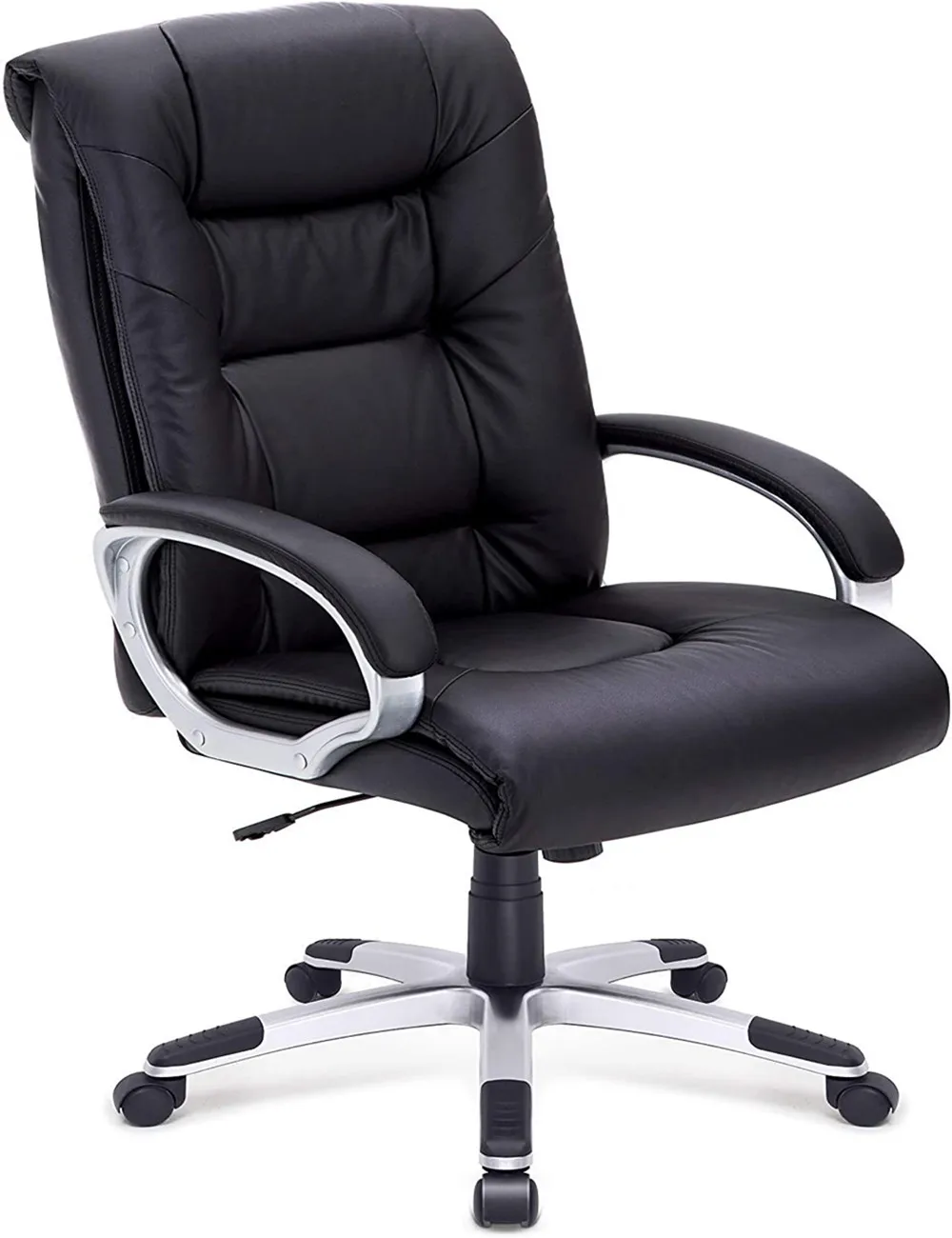 

High-Back Executive Leather Office Game Chair Ergonomic Comfortable Adjustable WCG Swivel Computer Desk Chair Black