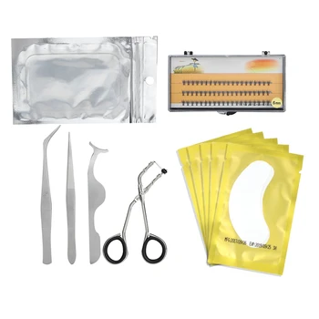 

Professional Training False Eyelash Extension Set Eye Pads Glue Ring Brush Tape Glue Holder Kit For Eyelash Grafting Makeup Tool