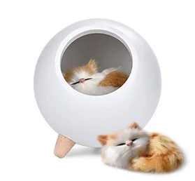Светодиодный светильник для кошек USB сенсорный Ночной светильник Bionic Cat умное затемнение атмосферная лампа для гостиной спальни декоративные лампы подарок на праздник - Испускаемый цвет: white