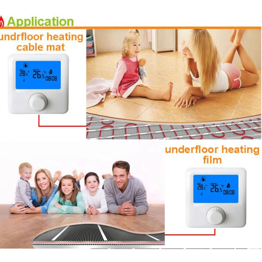 HY06WE WiFI Intelligent Room Thermostat Electric Heating System Temperature Controller Regulator App Controllable Thermostat
