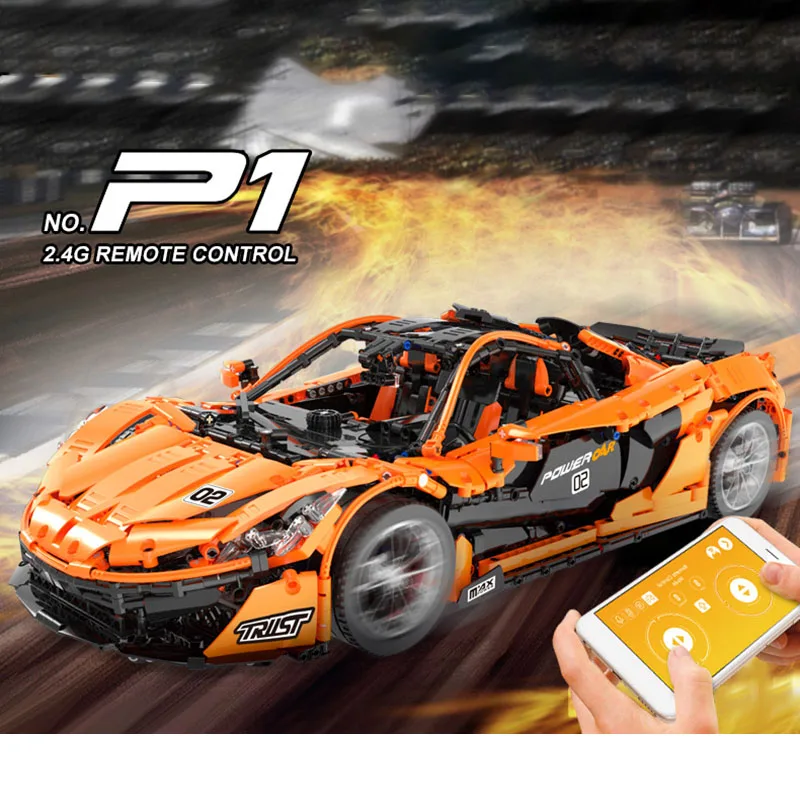 DHL 20087 MOC 16915 McLaren P1 скоростной автомобильный набор приложение RC моторная техника автомобильные игрушки строительные блоки кирпичи детские игрушки рождественские подарки
