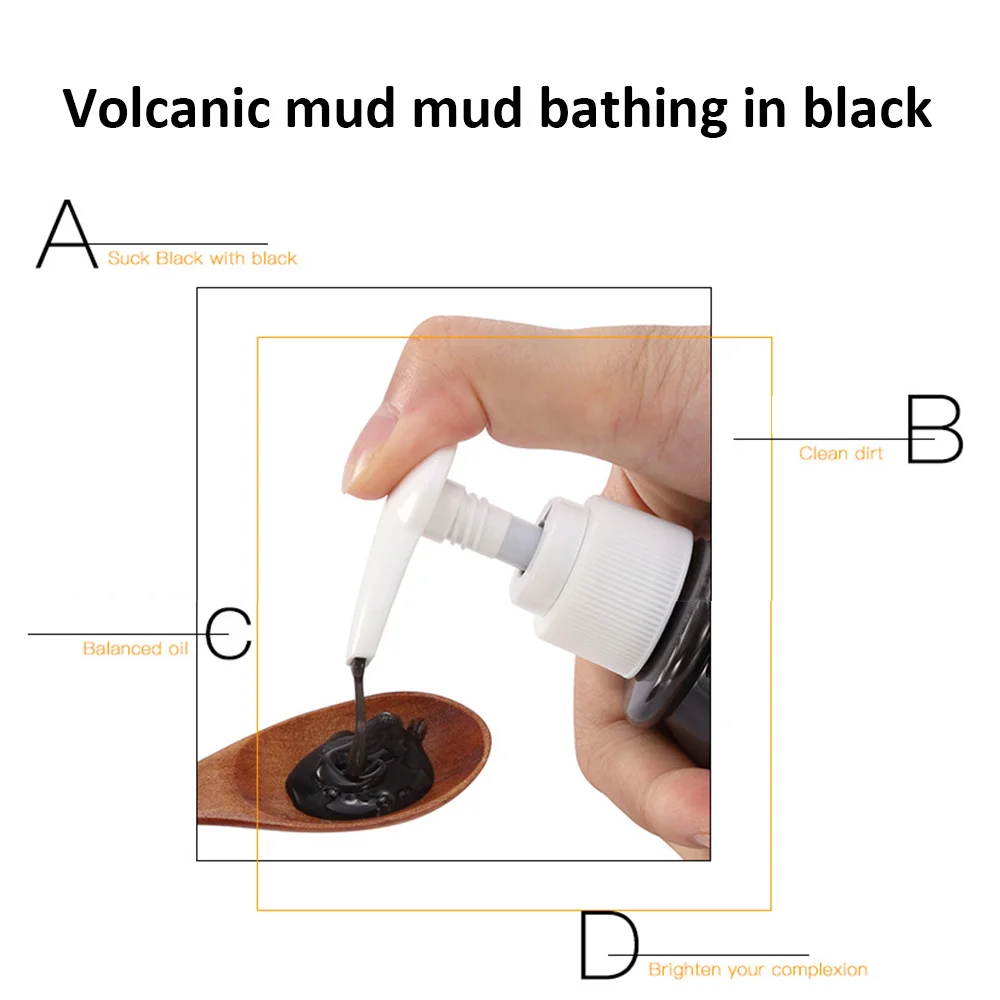 La Milee Volcanic Mud Shower Gel Whole Body Wash Fast Whitening Deep Clean Skin Moisturizing Exfoliating Body Care 250ml