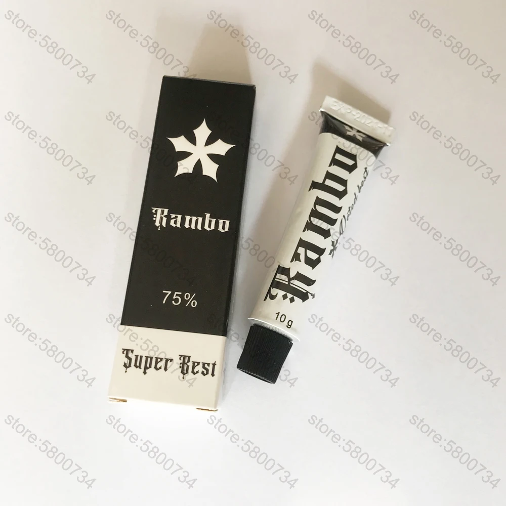 Новинка 75% черный крем Rambo для татуажа перед перманентным макияжем микроблейдинг