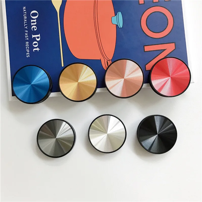 CD Pattern Metal Surface Phone Expanding Socket Stand Grip For Smartphones Finger Holder Phone Socket Holder For All Phone