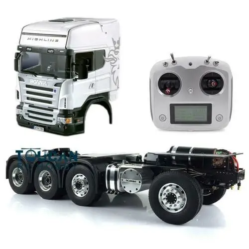 LESU 1/14 RC 8*8 Металлическое шасси Her Sca ABS кабина RC тягач радио THZH0323