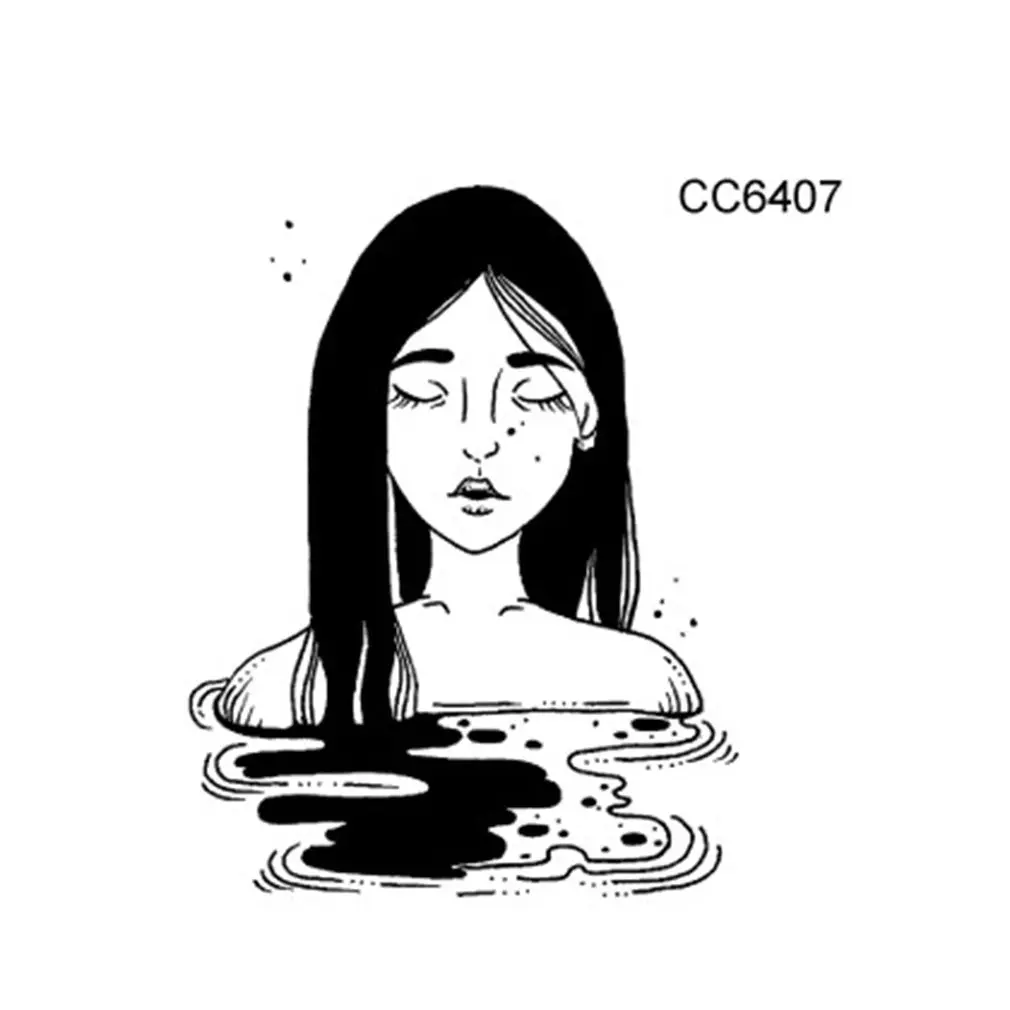 Environmentally Waterproof Original Tattoo Stickers Bad Girl Tattoo