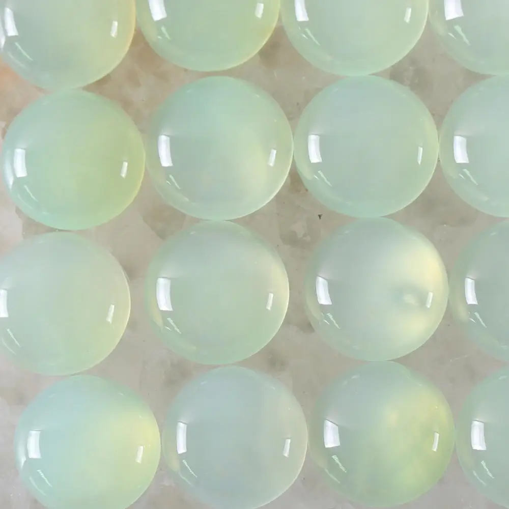 Light Green Agate 28 цветов 16 мм круглый кабошон натуральный камень родонит содалит опал без просверленных отверстий бусина для изготовления ювелирных изделий браслет серьги - Color: Light Green Agate