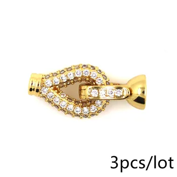 

Jewelry Making Supplies High Quality Copper Zirconia Rhinestone Findings DIY Long Pearls Necklace Pendant Accessories Spacers