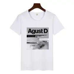 2019 Женская смешное искусство печать футболка Harajuku футболки женские Agust D футболка летние Графические футболки женские топы