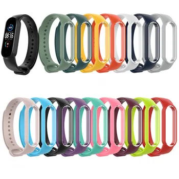 

For Xiaomi Mi Band 5 Strap Silicone Wristband Bracelet TPU Silicone Replacement for Xiomi Band 5 Mi band5 mi Wrist Band