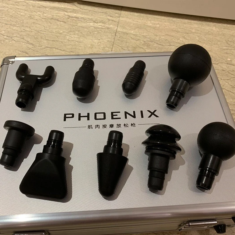 PHOENIX a1портативная электронная терапевтическая, для мышц, массажная пушка, высокочастотная вибрация, массажный массажер, расслабляющий массажер