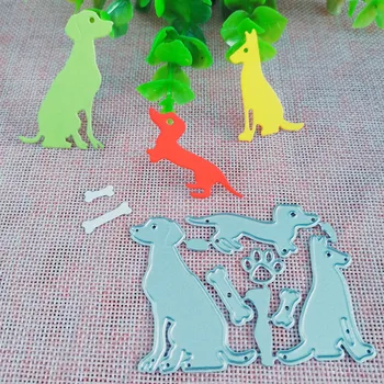 

Dogs Eating Bone Metal Cutting Dies Stencil Template for Embossing DIY Scrapbooking Paper Album Card Making Dies Scrapbooking