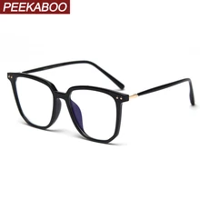 Peekaboo tr90 синий экран очки Квадратные мужские большие прозрачные линзы прозрачные женские очки по рецепту компьютер планшет uv400