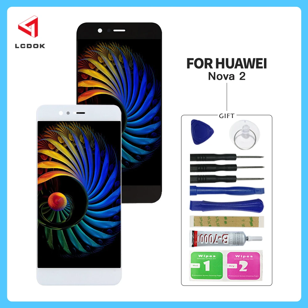 

High Quality LCD For Huawei Nova 2 PIC-L29 PIC-L09 PIC-LX9 LCD Display Touch Screen Digitizer Assembly Free Tool And Glue