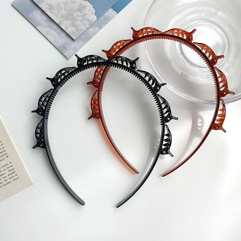 

Unisex Double Bangs Hairstyle Hair Clips Hairpin Head Hoop Twist Plait Clip Front Hairclips Hair Hoop Women Headband Headwear