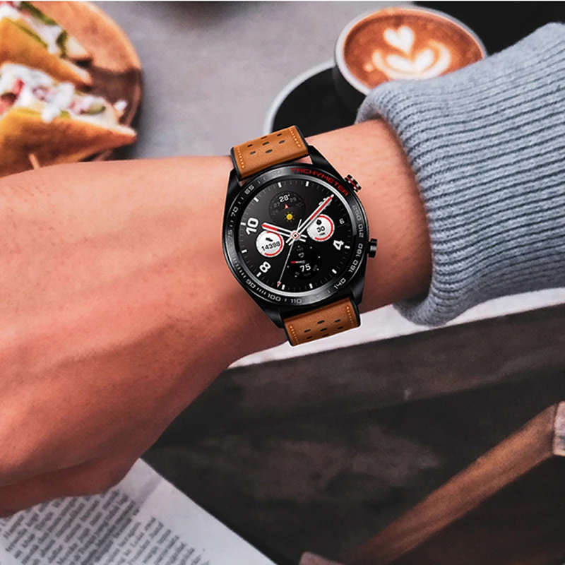 EIMO huawei ремешок для часов samsung Galaxy watch 46 мм gear S3 Frontier amazfit Bip ремешок 22 мм ремешок для часов браслет из коровьей кожи
