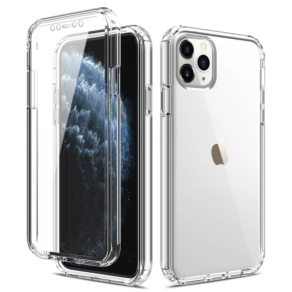 360 Защитный силиконовый чехол для iPhone 11 Pro Xs Max X Xr 8 Plus 7 6 S SE2 противоударный