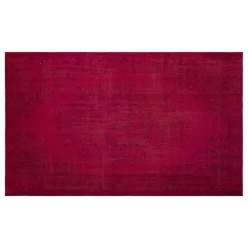 

Handmade Red Vintage Overdyed Turkish Area Rug 175 X287 Cm-5'9''X9'5''