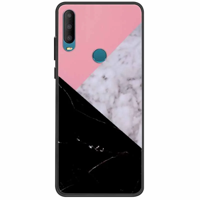 Chic Silicone Marble Black Phone Case with Soft Protective Bumpers