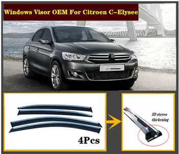 

4pcs Set 2017-2020 OEM For Citroen C-Elysee Picasso steel window Visor Shade Vent Wind Rain Deflector Guards Cover