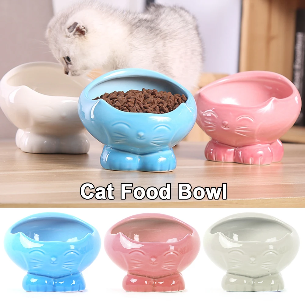 

Creative Cute Pet Cat Dog Food Bowl Ceramic Non-slip Pet Feeding Bowl Food Container Cats Cartoon Food Dish Feeder 5