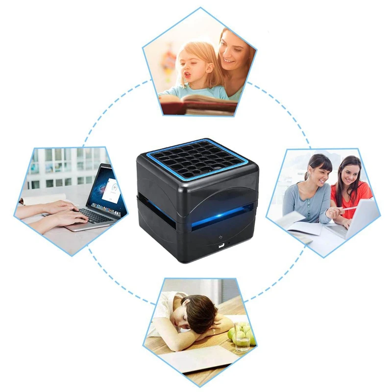 Air Ice Cooler, Air Mini Humidifier& Purifier, Portable Air Evaporative Cooler, Air Conditioner Fan Noiseless, Usb Personal Spa
