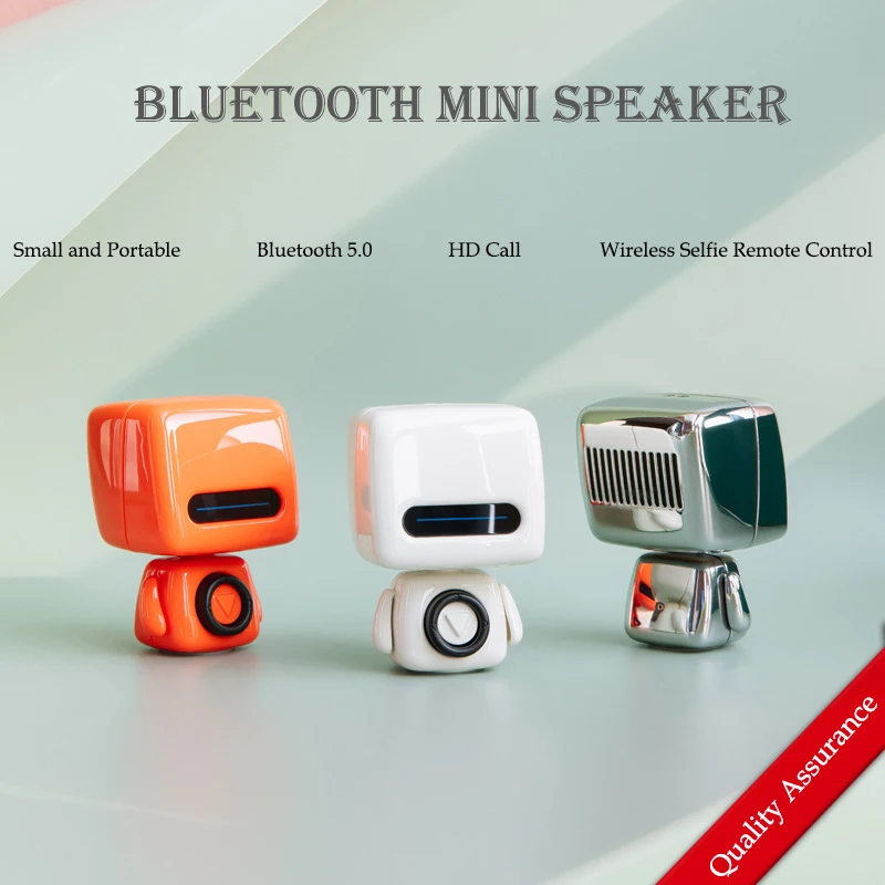 Portable Small Bluetooth Speaker Wireless Bluetooth Outdoor Waterproof Loudspeaker Stereo Surround Robot Appearance Can Call - ANKUX Tech Co., Ltd