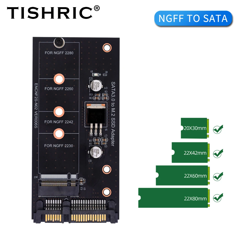 TISHRIC M.2 B Key NGFF Msata SSD To SATA 3.0 2.5 Adapter M.2 SSD Converter Riser Card for PC Laptop Add On Card up to 6Gps with m2 ssd adapter m2 to sata adapter