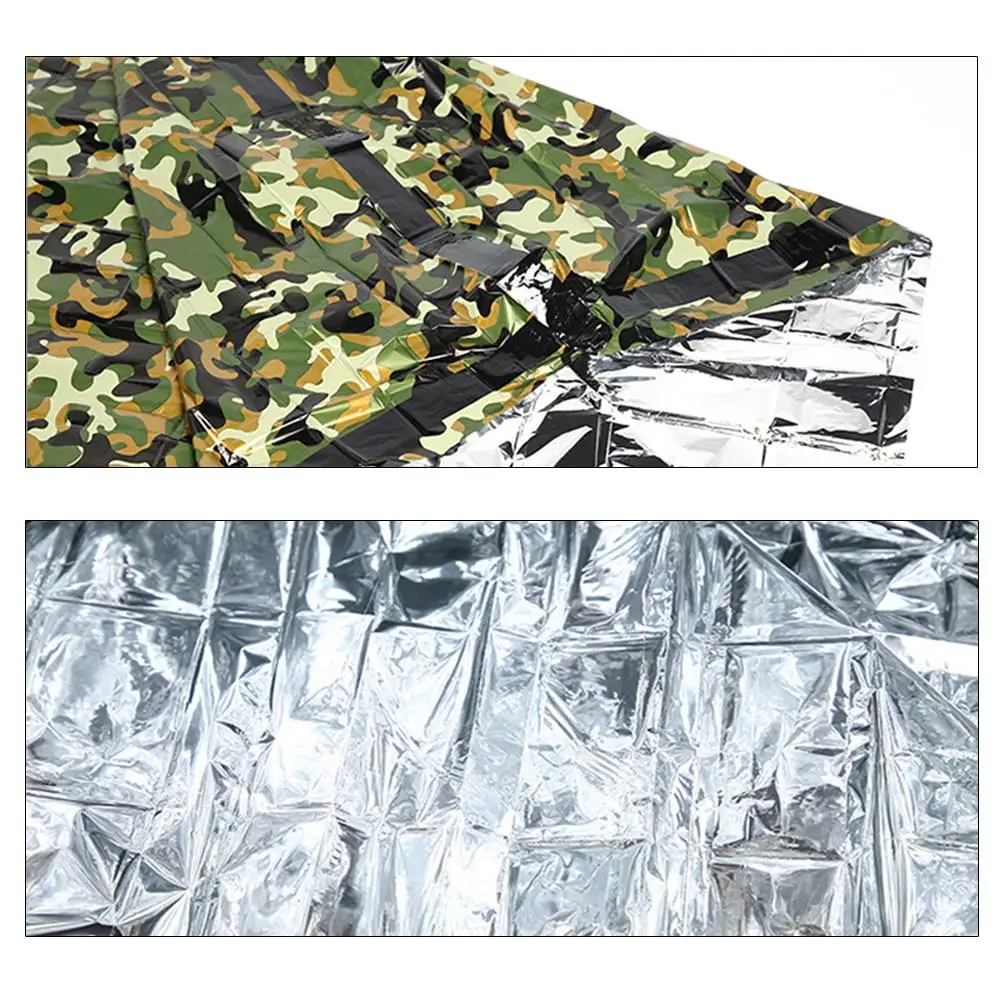 Открытый аварийный спальный мешок большой двойной камуфляж первой помощи тепловое Одеяло аварийного кемпинга Палатка Первой Помощи спальный мешок