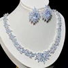Luxury Bridal Jewelry Set Gorgeous Water Drop Cubic Zirconia Ladies Party Wedding Necklace And Earrings X-0010 ► Photo 3/6