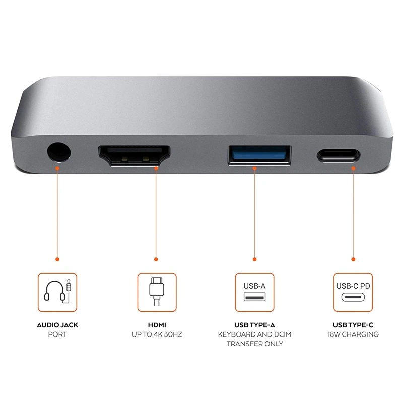 USB Type C To HDMI PD USB 3 0 3 5mm Mobile Pro Hub Adapter with USB C PD Charging 4K Headphone Jack 2020 iPad Pro Tablet Hub