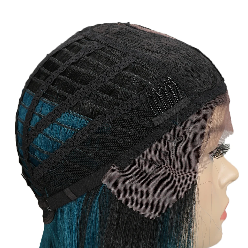 Волшебный парик для черных женщин 10 дюймов прямые волосы термостойкие эластичные кружевные синтетические парики косплей парик фронта шнурка