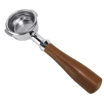 

Coffee Bottomless Portafilter Group-head 58MM Coffee Machine Solid Wooden Handle 304 Stainless Steel Coffee Tools