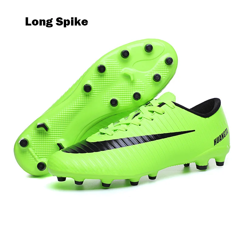 Обувь для футбола для маленьких мальчиков шип футбольные бутсы обувь летние дышащие кроссовки легкие спортивные ботинки Для мужчин противоскользящие кроссовки для детей - Цвет: Long Spike