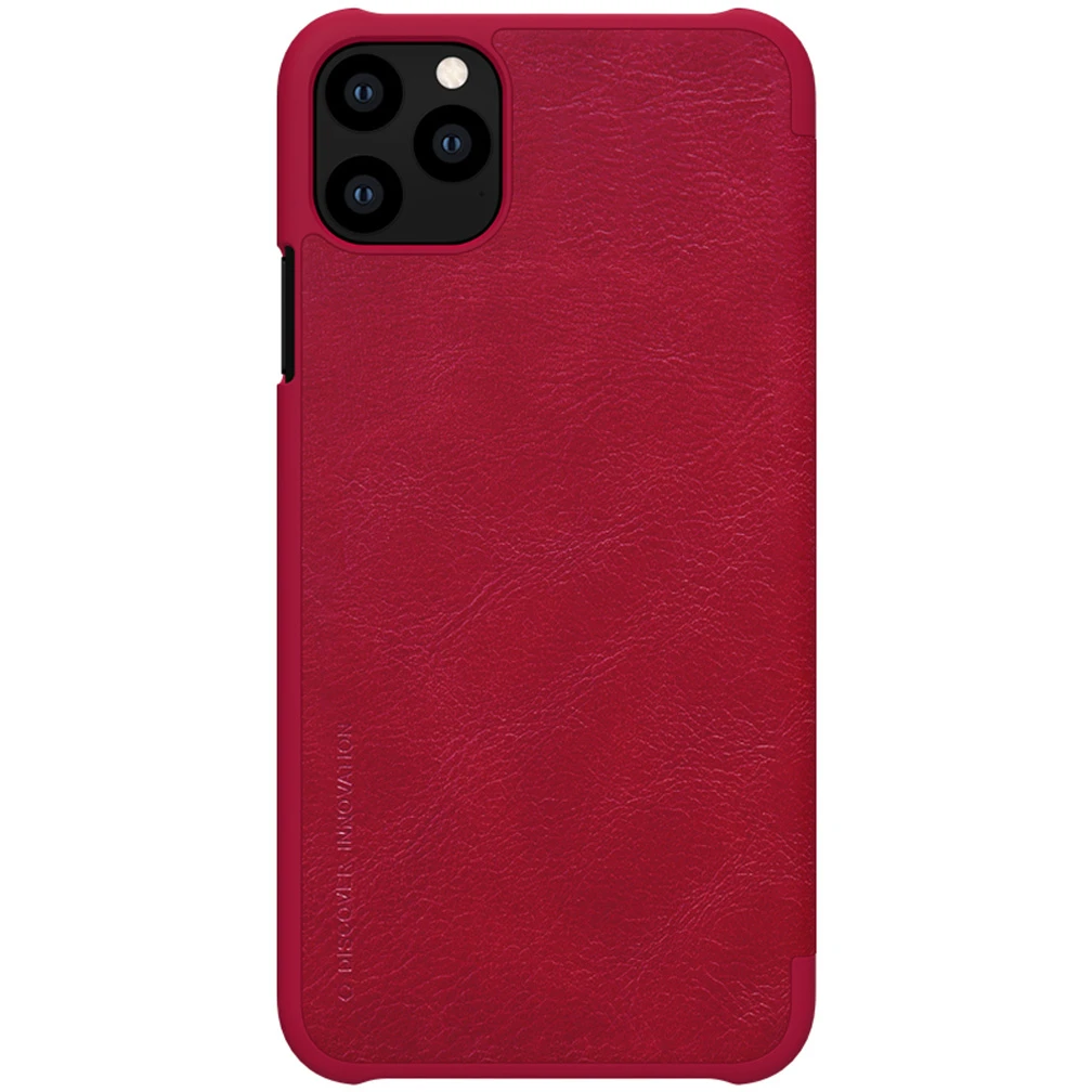 Red Для iPhone 11 Pro Кожаный чехол Nillkin QIN серии откидная крышка для iPhone 11 Pro Max Роскошный чехол-кошелек с карманом для карт - Цвет: Red