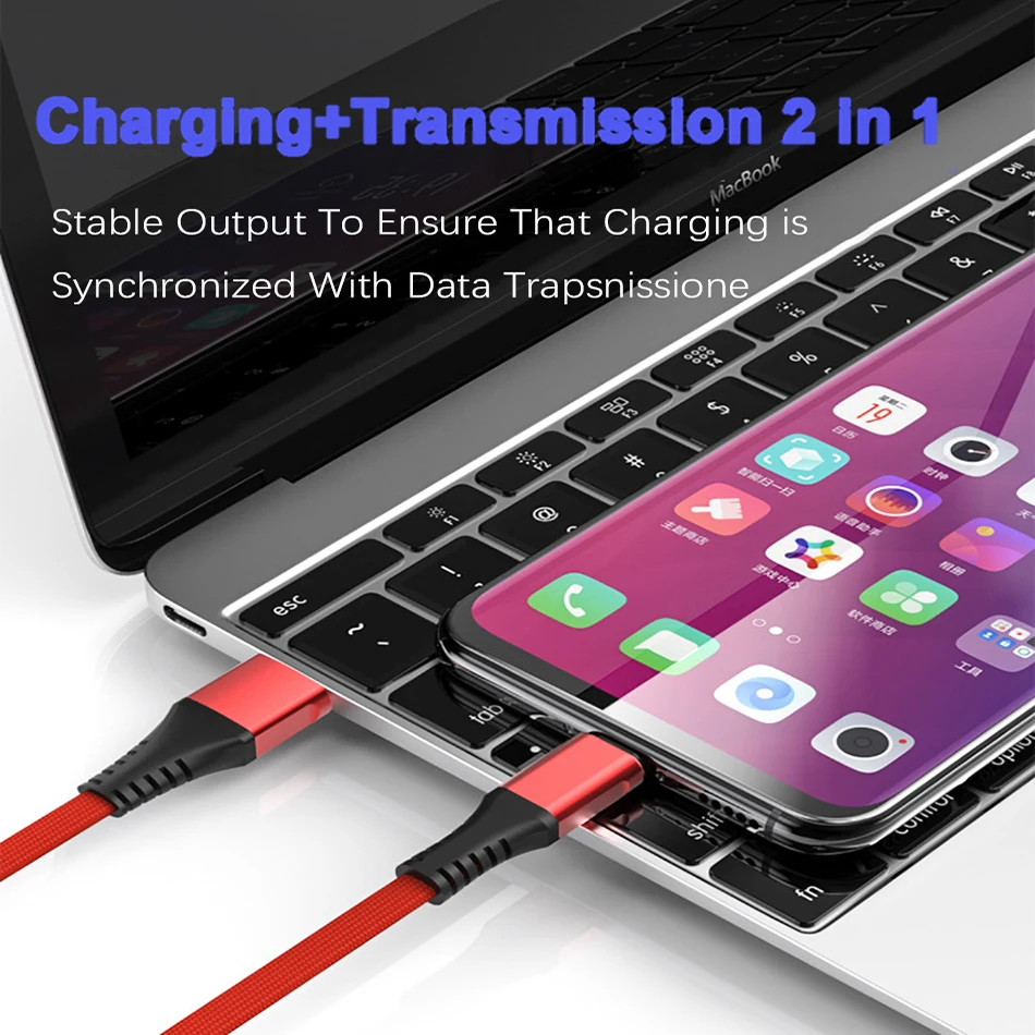 30 см 2.4A быстрое зарядное устройство кабель Micro USB/type C Плетеный Внешний Аккумулятор кабель для Iphone 6 7 8 Plus X samsung Oneplus 6 Xiaomi huawei