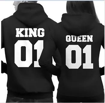 

women sweatshirt king queen hoodie harajuku gothic clothes womens clothing casual korean hoodies plus size fashion new mama