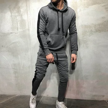 

Men's Jogger Spell Hooded Sweatershiers Suit Stretch Trousers Hoodie Sweatshirt Men's Fashion Male Set Mens Clothing