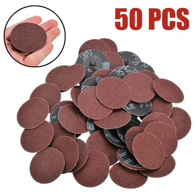 $9.18 50Pcs 2 inch Sanding Disc For Roloc Roll Lock Surface Sandpaper Abrasive Disc 50mm 80 Grit Sanding Grinding Disc