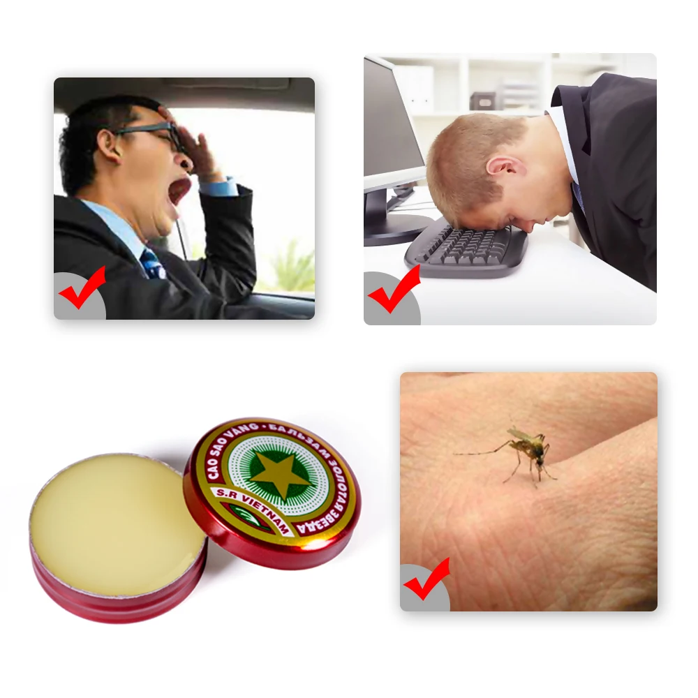 1pcs 100% Original Vietnam Essential Oil Massage Red Muscle Rub Aches Headache Dizziness Chinese Herbs Cool Cream Ointment P0004