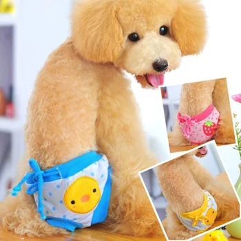 

Dog Shorts Female Clothing Physiological Menstrual Hygiene Pants Estrus Strawberry Underwear Hondenkleding Pet Cat Dog Clothes