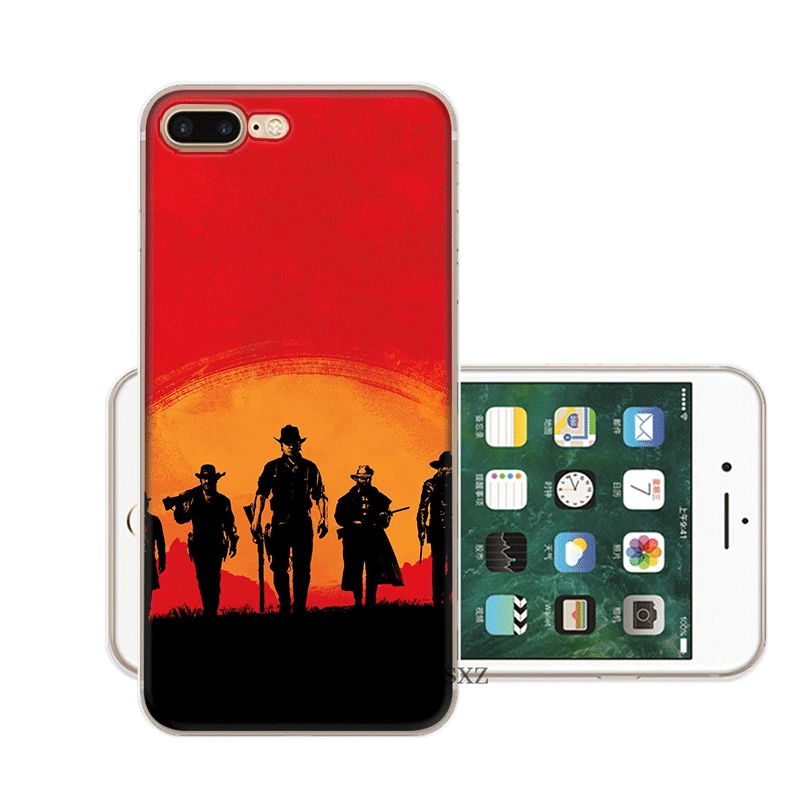 Чехол для мобильного телефона iPhone 5 5S SE 6 6S 7 8 Plus X XR XS Max, Жесткий Чехол, крутая игра, красные изображения из фильма «Red Dead Redemption» 2 - Цвет: H2