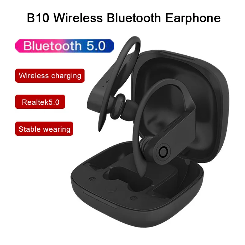 

B10 Sport Bluetooth 5.0 Headphones TWS Wireless Bass Headsets TWS Handsfree Earbuds With Micrphone Support for Android and IOS