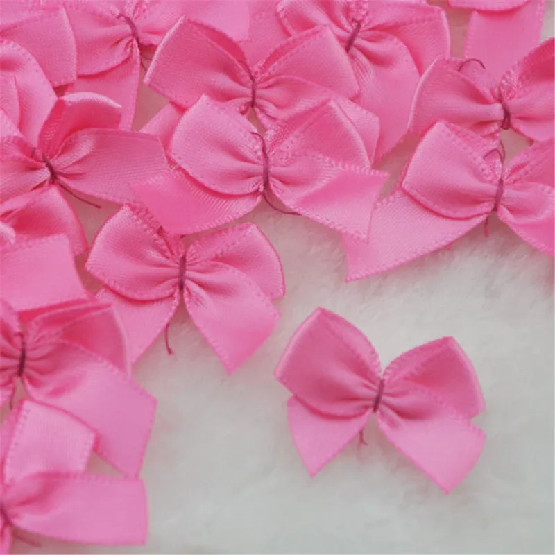 Satin Ribbon Flowers Bows 100pcs Gift Craft Wedding Decoration