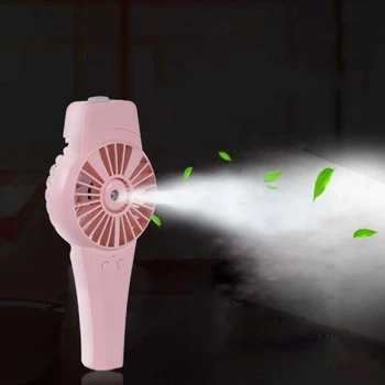 

Holding Mini Humidifier Fan USB Rechargeable Spray for Office, School, Dormitory, Outdoor