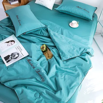 

Fashion Simple Series Home Bedroom Quilt Washable Filled Cotton Bedding Cover Blanket Soft Skin-friendly Breathable Quilt